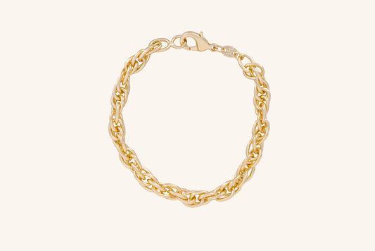 Brățară placată cu aur 18 K Amadeea, lungime 18,5 cm 