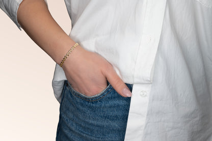 Brățară placată cu aur 18 K Celia, lungime 20 cm 