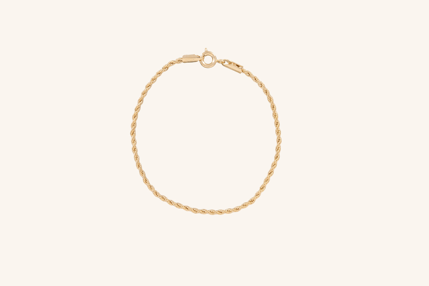 Brățară placată cu aur 18 K Eliza, model cu aspect rasucit, lungime 17,5 cm 