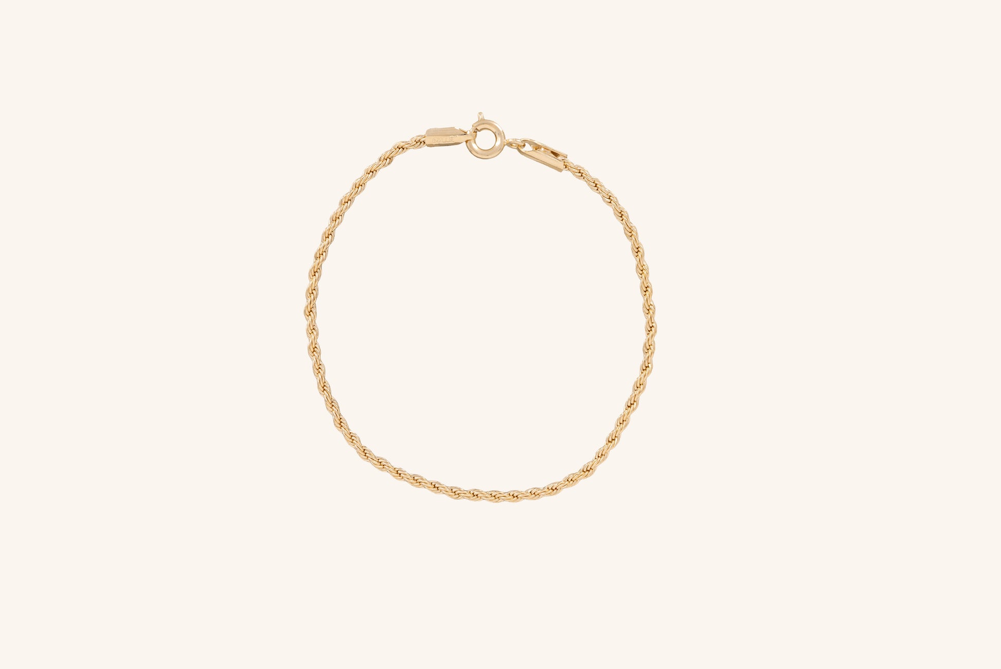 Brățară placată cu aur 18 K Eliza, model cu aspect rasucit, lungime 17,5 cm 