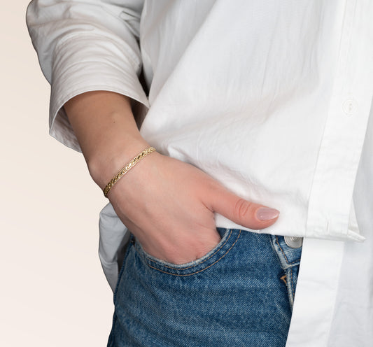 Brățară placată cu aur 18 K Ksenia, lungime 20 cm
