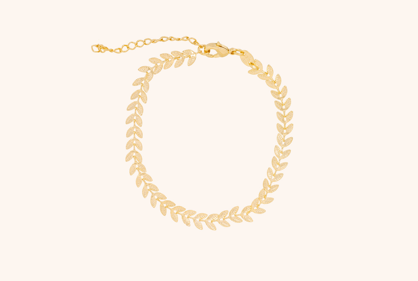 Brățară placată cu aur 18 K Nalaya, model elegant, lungime 19,5 cm  cu prelungire de 5 cm