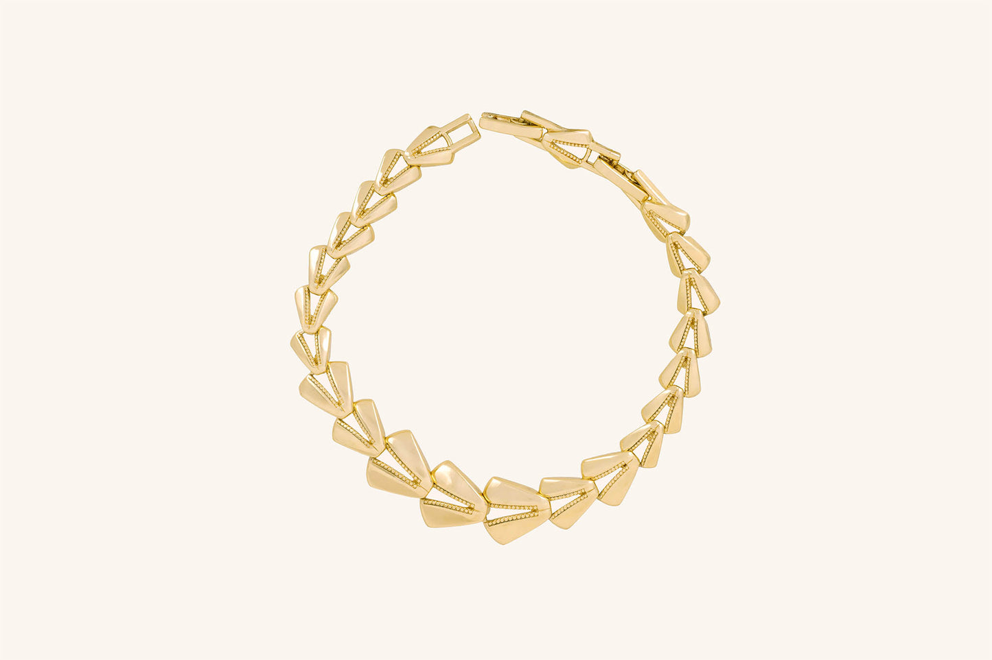 Brățară placată cu aur 18 K Raisa, fara pietre, lungime 16,5 cm cu prelungire de 1,5 cm 