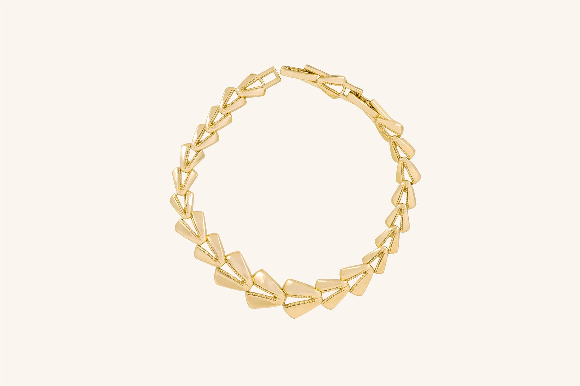 Brățară placată cu aur 18 K Raisa, fara pietre, lungime 16,5 cm cu prelungire de 1,5 cm 