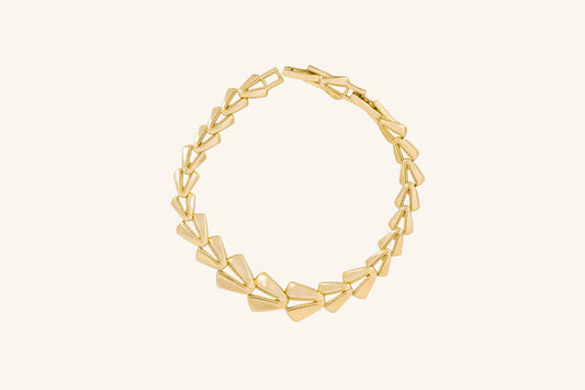 Brățară placată cu aur 18 K Raisa, fara pietre, lungime 16,5 cm cu prelungire de 1,5 cm 