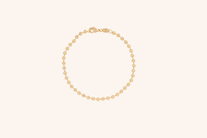 Brățară placată cu aur 18 K Sabina, model cu bilute, lungime 19 cm 