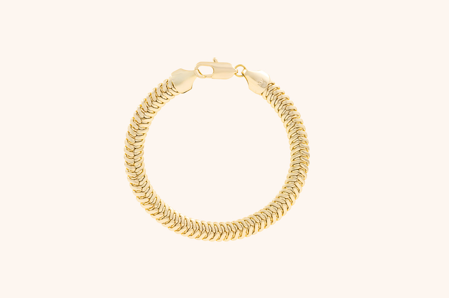 Brățară placată cu aur 18 K Zaira, model simplu, lungime 20 cm 