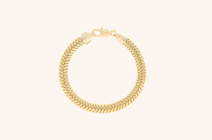 Brățară placată cu aur 18 K Zaira, model simplu, lungime 20 cm 