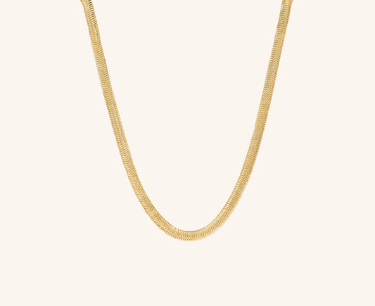 Colier placat cu aur 18 K Bianca, model clasic, fara pietre, lungime 45 cm