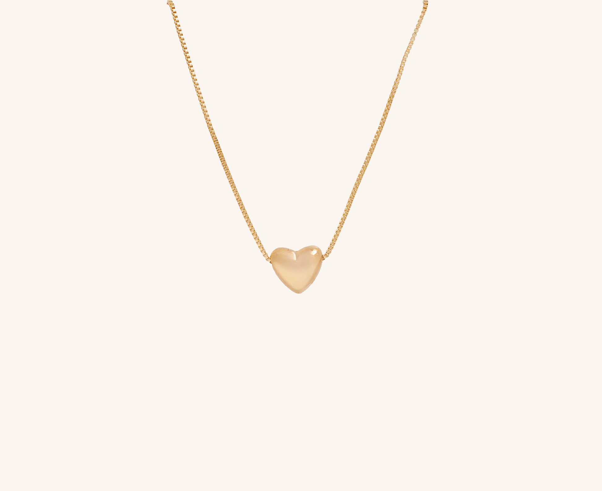 Colier placat cu aur 18 K Coral, pandantiv cu inimioara, lungime 45,5 cm