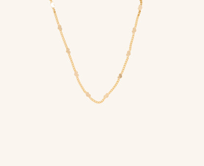 Colier placat cu aur 18 K Diana, model cu inimioare, lungime 40 cm