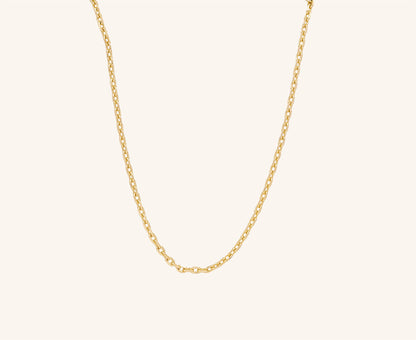 Colier placat cu aur Katherine, model simplu, lungime 44 cm