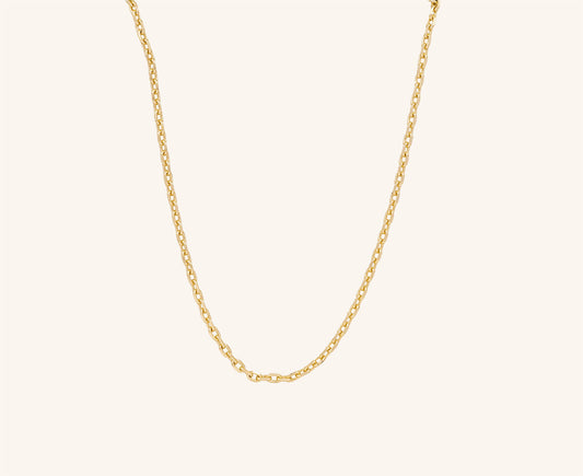 Colier placat cu aur Katherine, model simplu, lungime 44 cm