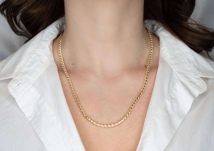 Colier Tatiana placat cu aur, lungime 50 cm,