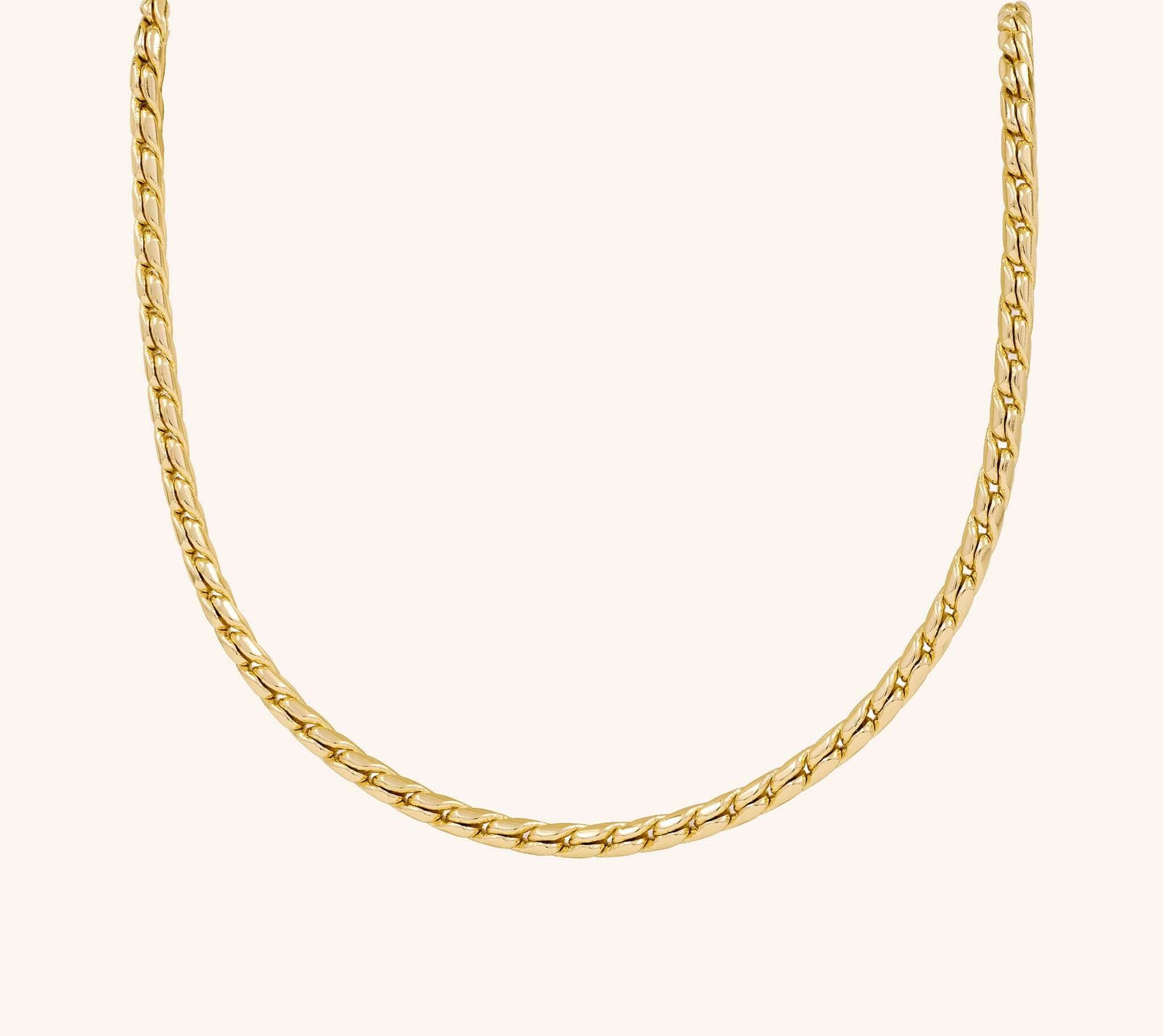 Colier Tatiana, placat cu aur, lungime de 50 cm, 