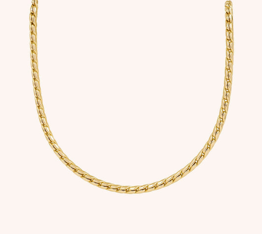 Colier Tatiana, placat cu aur, lungime de 50 cm, 