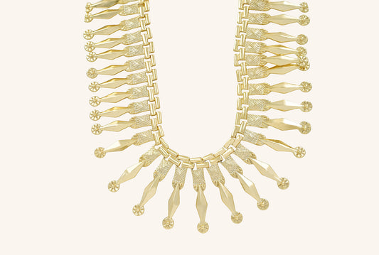 Colier placat cu aur Hazel cu lungime de 42 cm.