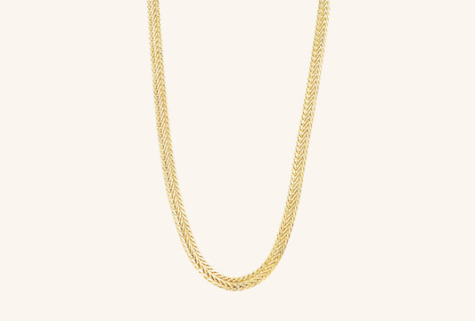 Colier placat cu aur Ivy, cu lungime de 50cm. 